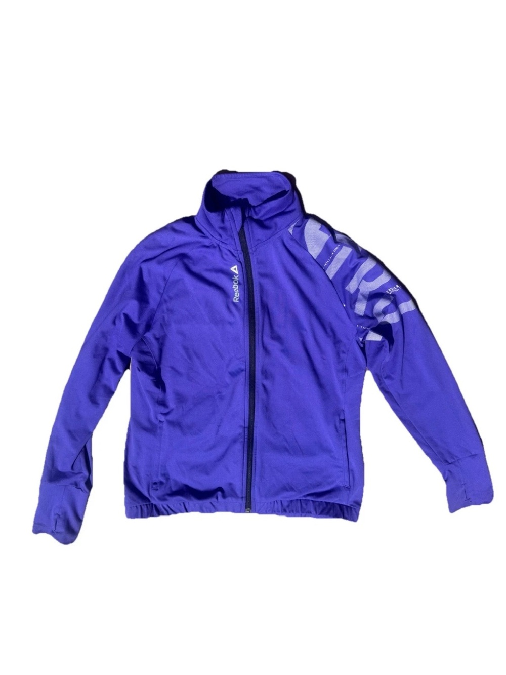 Reebok Women’s Track Jacket Purple Long Sleeve Full Zip Activewear Casual Large